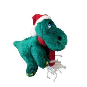 Schmidt‎ Jinglesaurus Dinosaur Christmas Plush Stuffed Animal Toy Gift 6"
